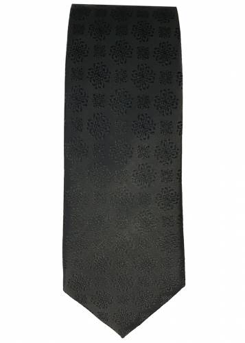 Floral Pattern Black Tie